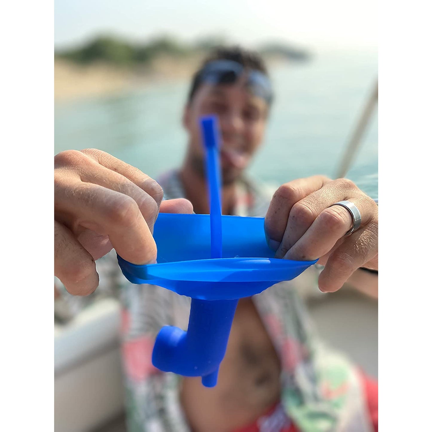 Bierbro Beer Bong Snorkel - Stretches to Fit Cans, Seltzers, Bottles, Mugs, and Red Solo Cups