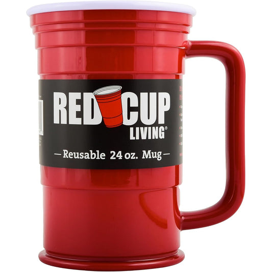 Red Cup Beer Party Mug | Unbreakable Reusable Drinking Supplies 24oz