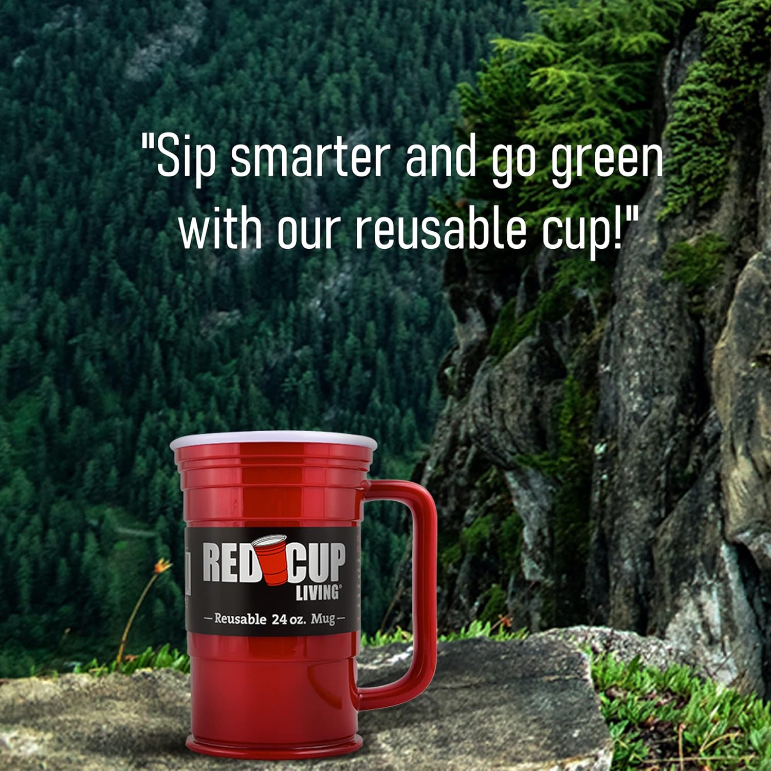  Red Cup Living Set of 4 -32 Oz Reusable Party Mug